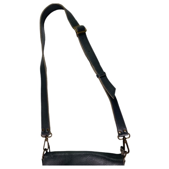 Eleven600 Genuine Leather Crossbody Handbag Zip Closure 9”H 9.8”W 3”D NWOT - Picture 9 of 15